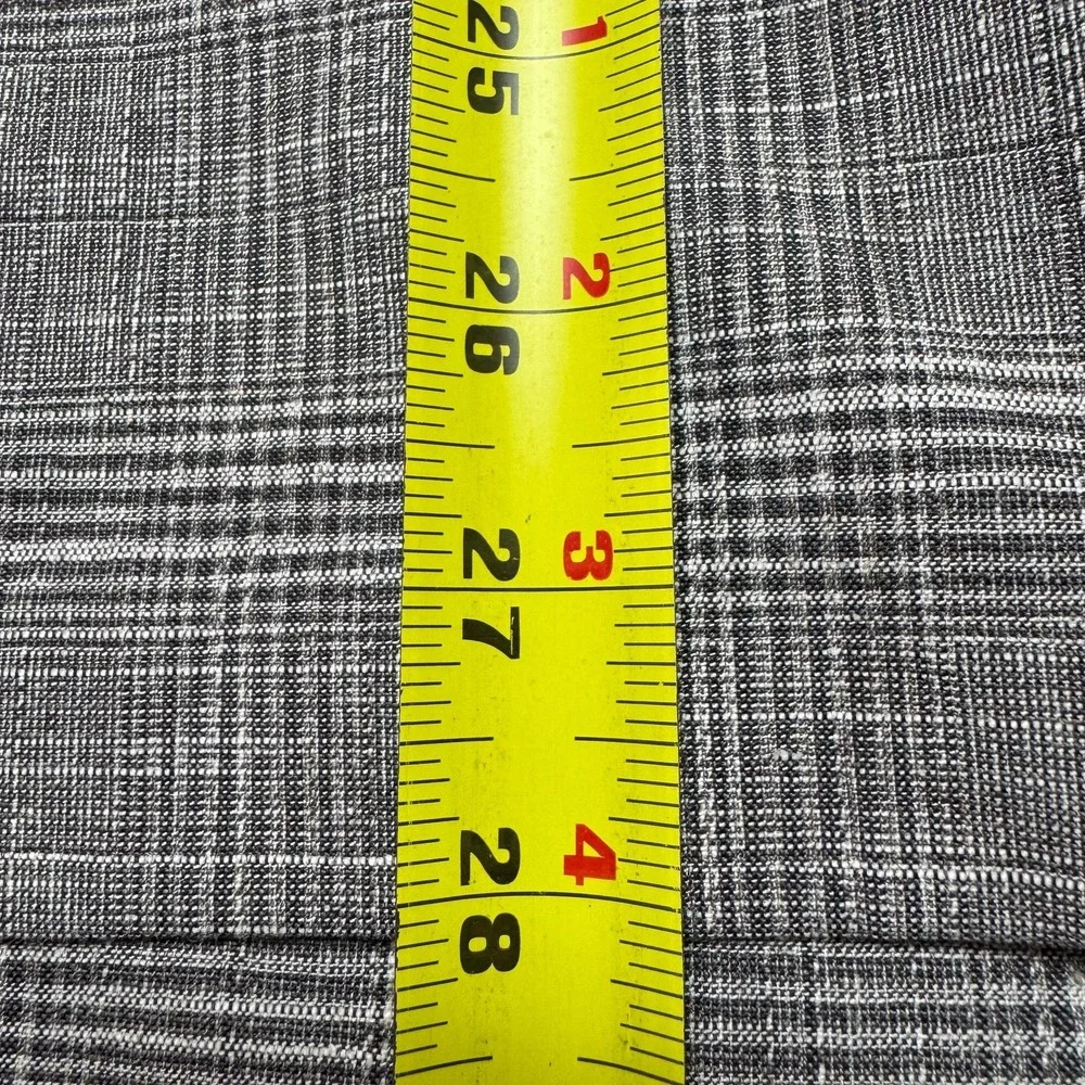 Banana Republic Blazer Mens 40R Gray Slim Fit Glen‎ Plaid Tollegno Italian Wool